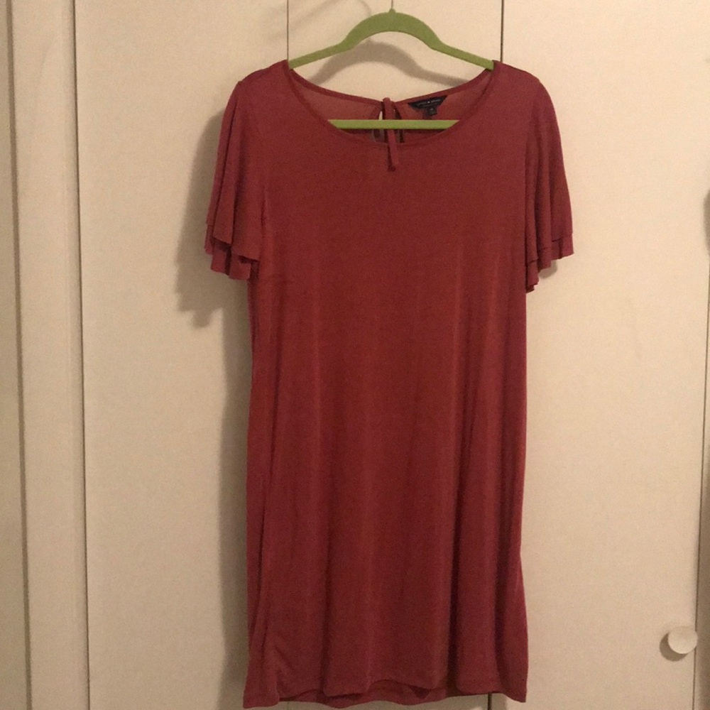 Brunt Red Lucky Brand T-Shirt Dress